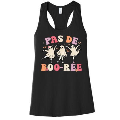 Pas De BooréE Ghost Ballet Dancer Halloween Dance Teacher Women's Racerback Tank