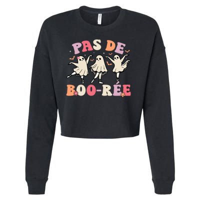 Pas De BooréE Ghost Ballet Dancer Halloween Dance Teacher Cropped Pullover Crew