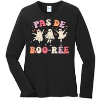 Pas De BooréE Ghost Ballet Dancer Halloween Dance Teacher Ladies Long Sleeve Shirt