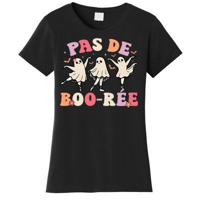 Pas De BooréE Ghost Ballet Dancer Halloween Dance Teacher Women's T-Shirt