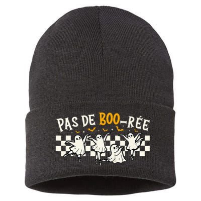 Pas De BooréE Ghost Ballet Dancer Halloween Dance Teacher Sustainable Knit Beanie