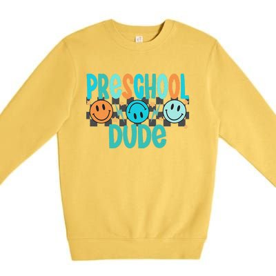 Prek Dude Back To School First Day Of Preschool Gift Premium Crewneck Sweatshirt