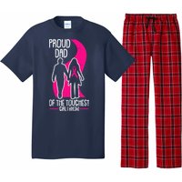 Proud Dad Breast Cancer Awareness Pink Ribbon Girl Warrior Pajama Set