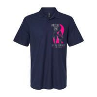 Proud Dad Breast Cancer Awareness Pink Ribbon Girl Warrior Softstyle Adult Sport Polo