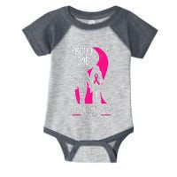 Proud Dad Breast Cancer Awareness Pink Ribbon Girl Warrior Infant Baby Jersey Bodysuit