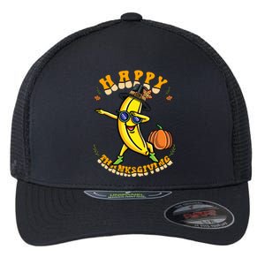 Pilgrim Dabbing Banana Happy Thanksgiving Gift Flexfit Unipanel Trucker Cap