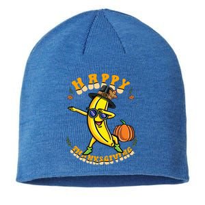 Pilgrim Dabbing Banana Happy Thanksgiving Gift Sustainable Beanie