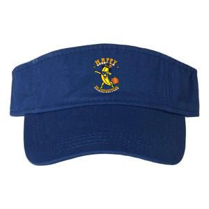 Pilgrim Dabbing Banana Happy Thanksgiving Gift Valucap Bio-Washed Visor