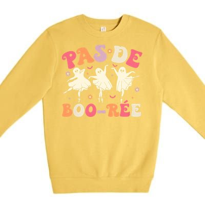 Pas De BooréE Cute Ballet Ghosts Dancing Teachers Halloween Premium Crewneck Sweatshirt