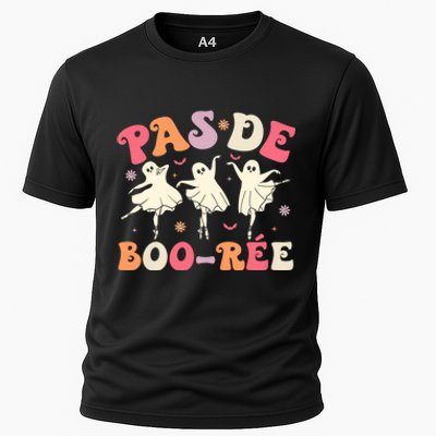 Pas De BooréE Cute Ballet Ghosts Dancing Teachers Halloween Cooling Performance Crew T-Shirt