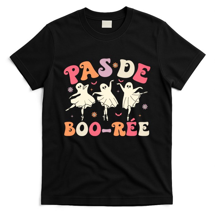 Pas De BooréE Cute Ballet Ghosts Dancing Teachers Halloween T-Shirt