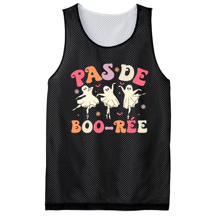 Pas De BooréE Cute Ballet Ghosts Dancing Teachers Halloween Mesh Reversible Basketball Jersey Tank