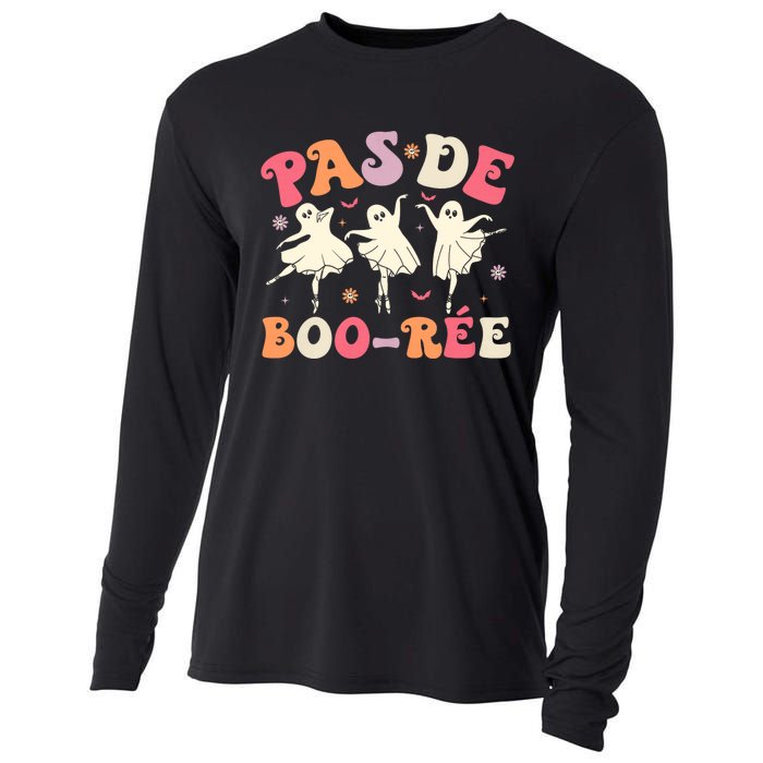 Pas De BooréE Cute Ballet Ghosts Dancing Teachers Halloween Cooling Performance Long Sleeve Crew