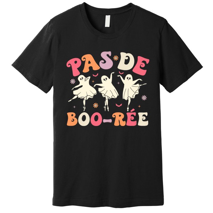 Pas De BooréE Cute Ballet Ghosts Dancing Teachers Halloween Premium T-Shirt