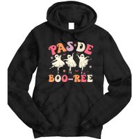 Pas De BooréE Cute Ballet Ghosts Dancing Teachers Halloween Tie Dye Hoodie