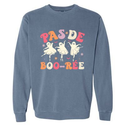 Pas De BooréE Cute Ballet Ghosts Dancing Teachers Halloween Garment-Dyed Sweatshirt