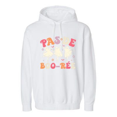 Pas De BooréE Cute Ballet Ghosts Dancing Teachers Halloween Garment-Dyed Fleece Hoodie