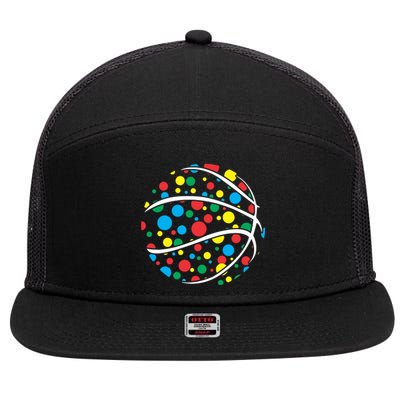 Polka Dots Basketball International Dot Day 7 Panel Mesh Trucker Snapback Hat