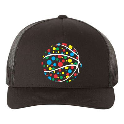 Polka Dots Basketball International Dot Day Yupoong Adult 5-Panel Trucker Hat