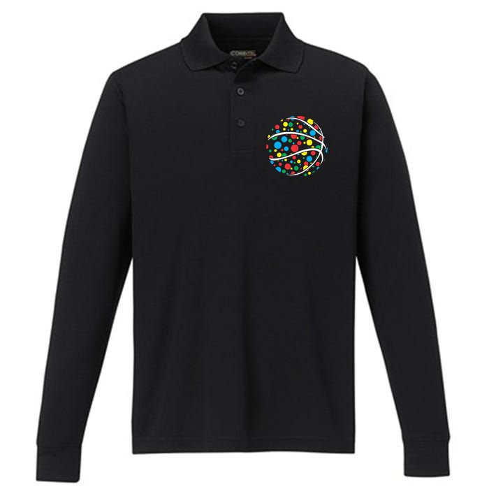 Polka Dots Basketball International Dot Day Performance Long Sleeve Polo