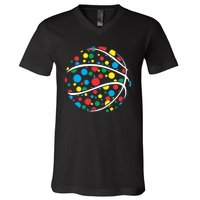 Polka Dots Basketball International Dot Day V-Neck T-Shirt