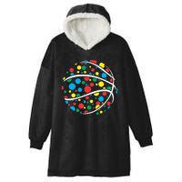 Polka Dots Basketball International Dot Day Hooded Wearable Blanket