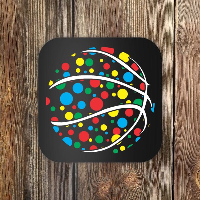 Polka Dots Basketball International Dot Day Coaster