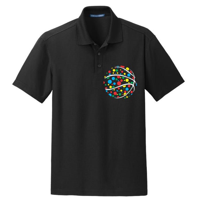 Polka Dots Basketball International Dot Day Dry Zone Grid Polo