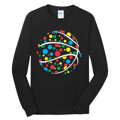 Polka Dots Basketball International Dot Day Tall Long Sleeve T-Shirt