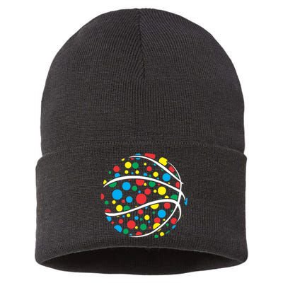 Polka Dots Basketball International Dot Day Sustainable Knit Beanie