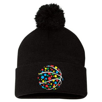 Polka Dots Basketball International Dot Day Pom Pom 12in Knit Beanie