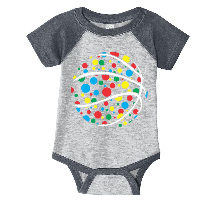Polka Dots Basketball International Dot Day Infant Baby Jersey Bodysuit
