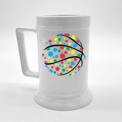 Polka Dots Basketball International Dot Day Beer Stein