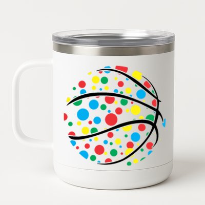 Polka Dots Basketball International Dot Day 12 oz Stainless Steel Tumbler Cup