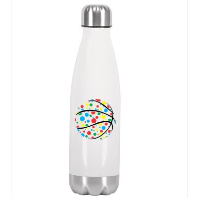 Polka Dots Basketball International Dot Day Stainless Steel Insulated Water Bottle