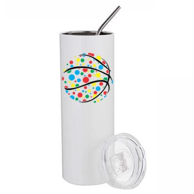 Polka Dots Basketball International Dot Day Stainless Steel Tumbler