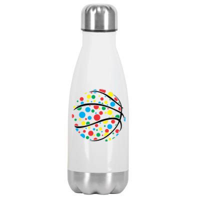 Polka Dots Basketball International Dot Day Stainless Steel Insulated Water Bottle