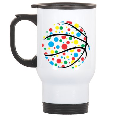 Polka Dots Basketball International Dot Day Stainless Steel Travel Mug