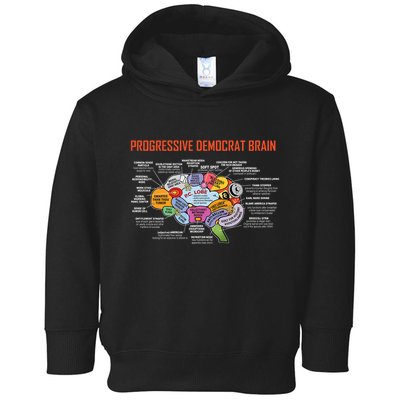 Progressive Democrat Brain Diagram Funny Toddler Hoodie
