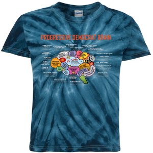 Progressive Democrat Brain Diagram Funny Kids Tie-Dye T-Shirt