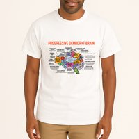 Progressive Democrat Brain Diagram Funny Tall T-Shirt