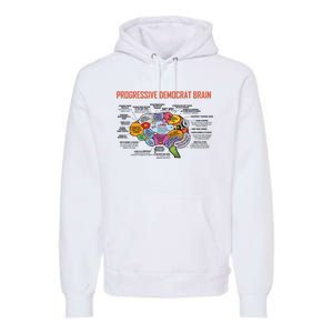 Progressive Democrat Brain Diagram Funny Premium Hoodie