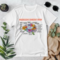 Progressive Democrat Brain Diagram Funny Premium T-Shirt