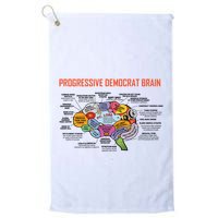 Progressive Democrat Brain Diagram Funny Golf Towel