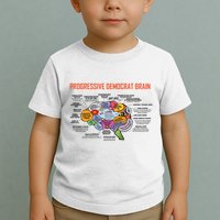 Progressive Democrat Brain Diagram Funny Toddler T-Shirt