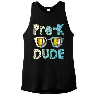 Prek Dude Back To School First Day Of Preschool Boy Ladies PosiCharge Tri-Blend Wicking Tank