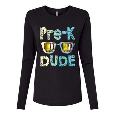 Prek Dude Back To School First Day Of Preschool Boy Womens Cotton Relaxed Long Sleeve T-Shirt