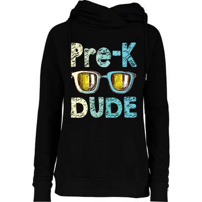 Prek Dude Back To School First Day Of Preschool Boy Womens Funnel Neck Pullover Hood