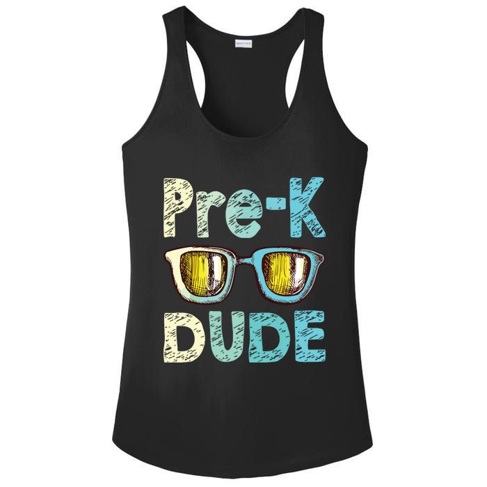 Prek Dude Back To School First Day Of Preschool Boy Ladies PosiCharge Competitor Racerback Tank