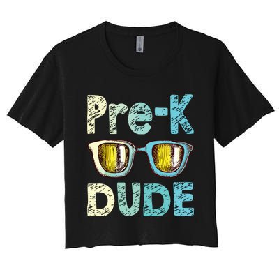 Prek Dude Back To School First Day Of Preschool Boy Women's Crop Top Tee